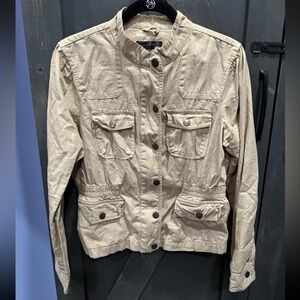 Willi Smith Light Tan Utility Jacket with Snap Front